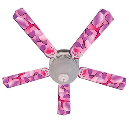 LIGHTITUP Urban Hot Pink Camo Ceiling Fan 52 In. LI2207258